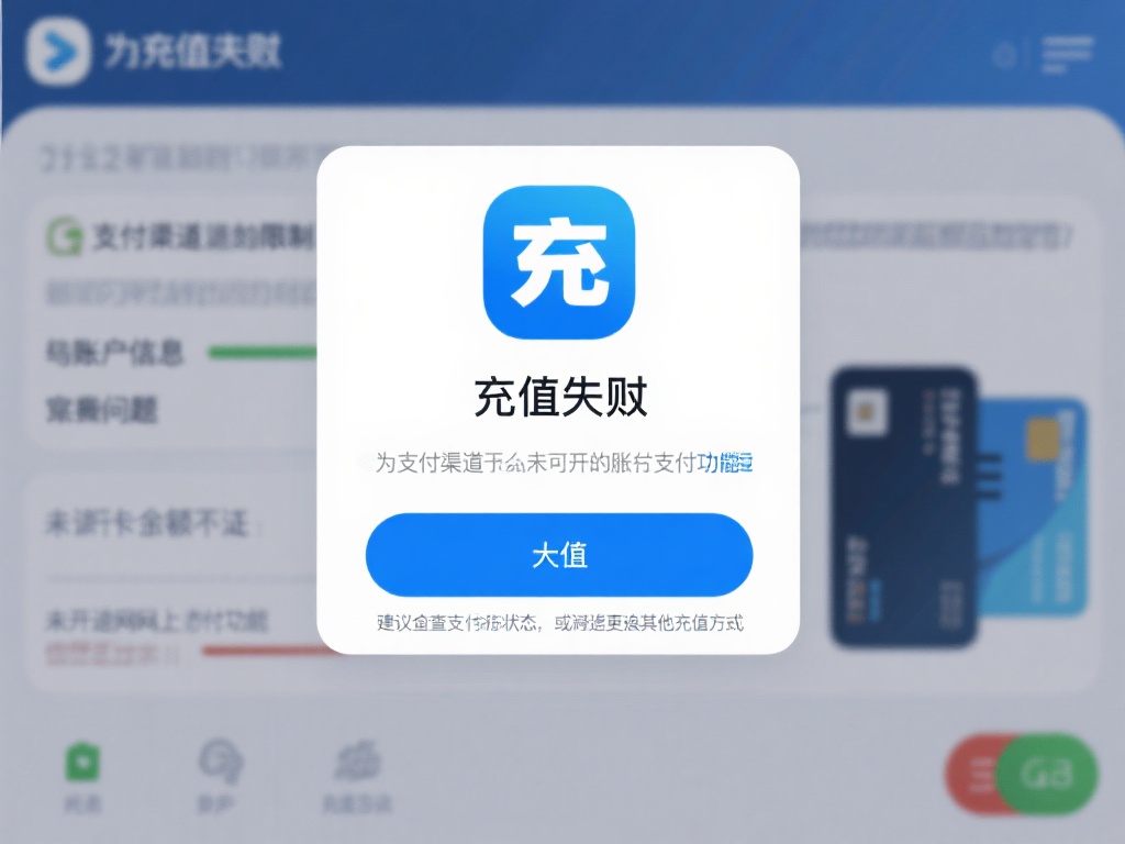 为什么充值失败？
充值失败通常与支付渠道的限制或